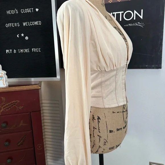 🆕Love X Design Long Sleeve Corset Top - Picture 11 of 16